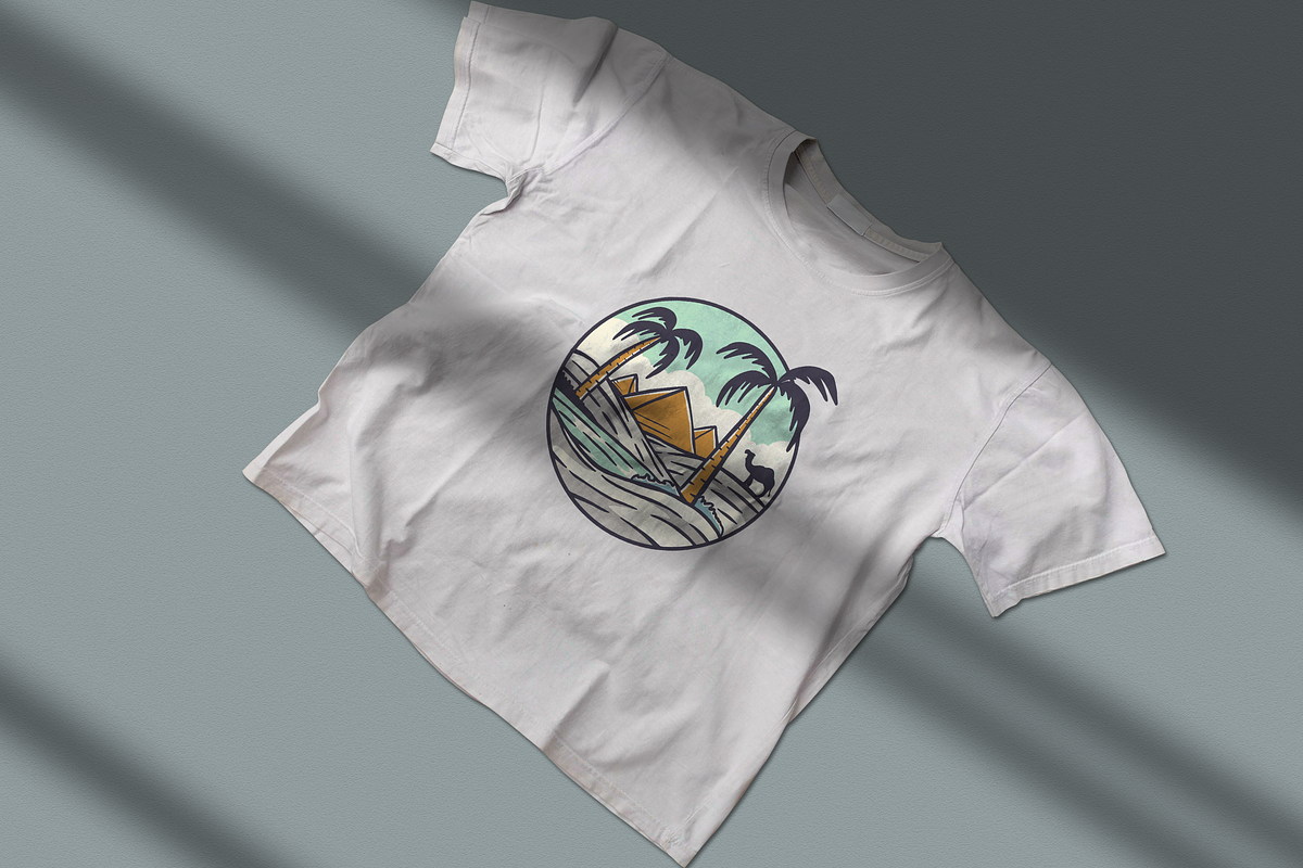 Desert scene with pyramids, a Food Illustration by nomlimo.com (Photo 2 of 2)