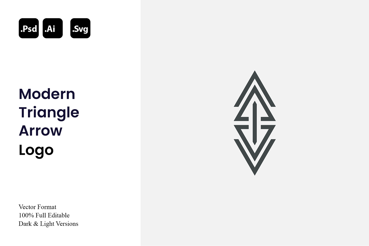 Modern Triangle Arrow Logo, a Branding & Logo Template by Luxury Logos (Photo 1 of 4)