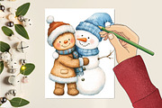 Pink Gingerbread Clipart Bundle, a Seasonal Illustration by CitraGraphics (Thumbnail 6 of 7)