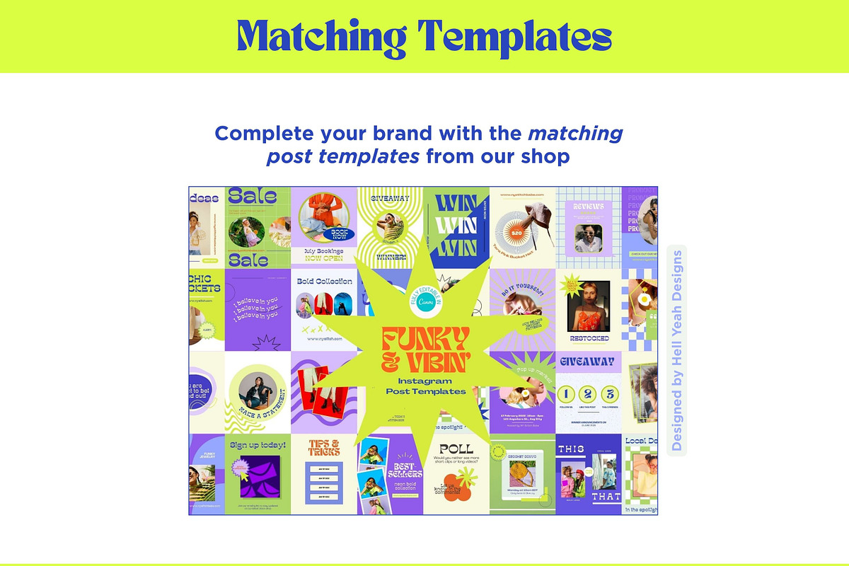 Funky Instagram Carousel Templates, a Social Media Template by Hell Yeah Designs (Photo 9 of 10)