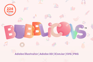 BUBBLiCONS - A Stylised iCon Set