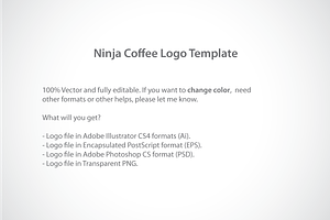 Ninja Coffee Logo Template