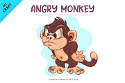 Big Bundle of Cartoon Monkeys 04., an Animal Illustration by KENO Mascots (Thumbnail 3 of 7)