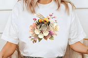 Whimsical GardenBee Clipart, a Seasonal Illustration by Designworld (Thumbnail 7 of 10)