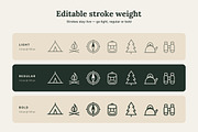 Trailmark Minimal Camping Line Icons, an Outline Icon by vladocar (Thumbnail 6 of 7)