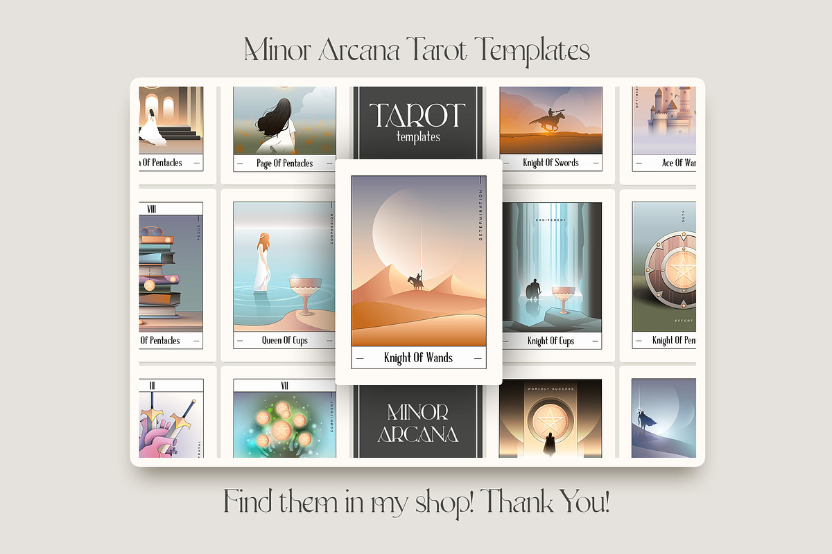 Tarot Card Templates- Major Arcana, an Illustration by Polar Vectors (Photo 13 of 13)