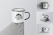 Enamel Mug Mockups, a Cups & Container Mockup by Se٧enStudio (Thumbnail 1 of 5)