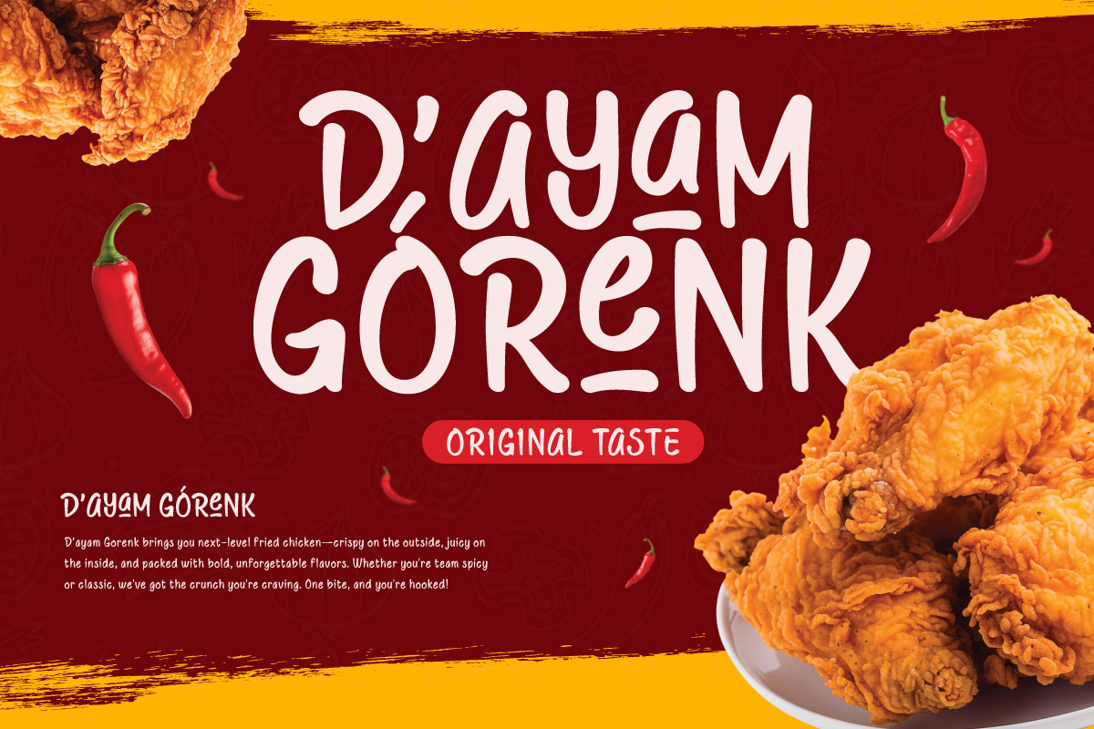 Rada Cenak - Food Display Font, a Handwritten Font by twinstd (Photo 7 of 9)