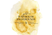 Gold Yellow Watercolors, a Decorative Illustration by AnnelyBlooms (Thumbnail 5 of 8)