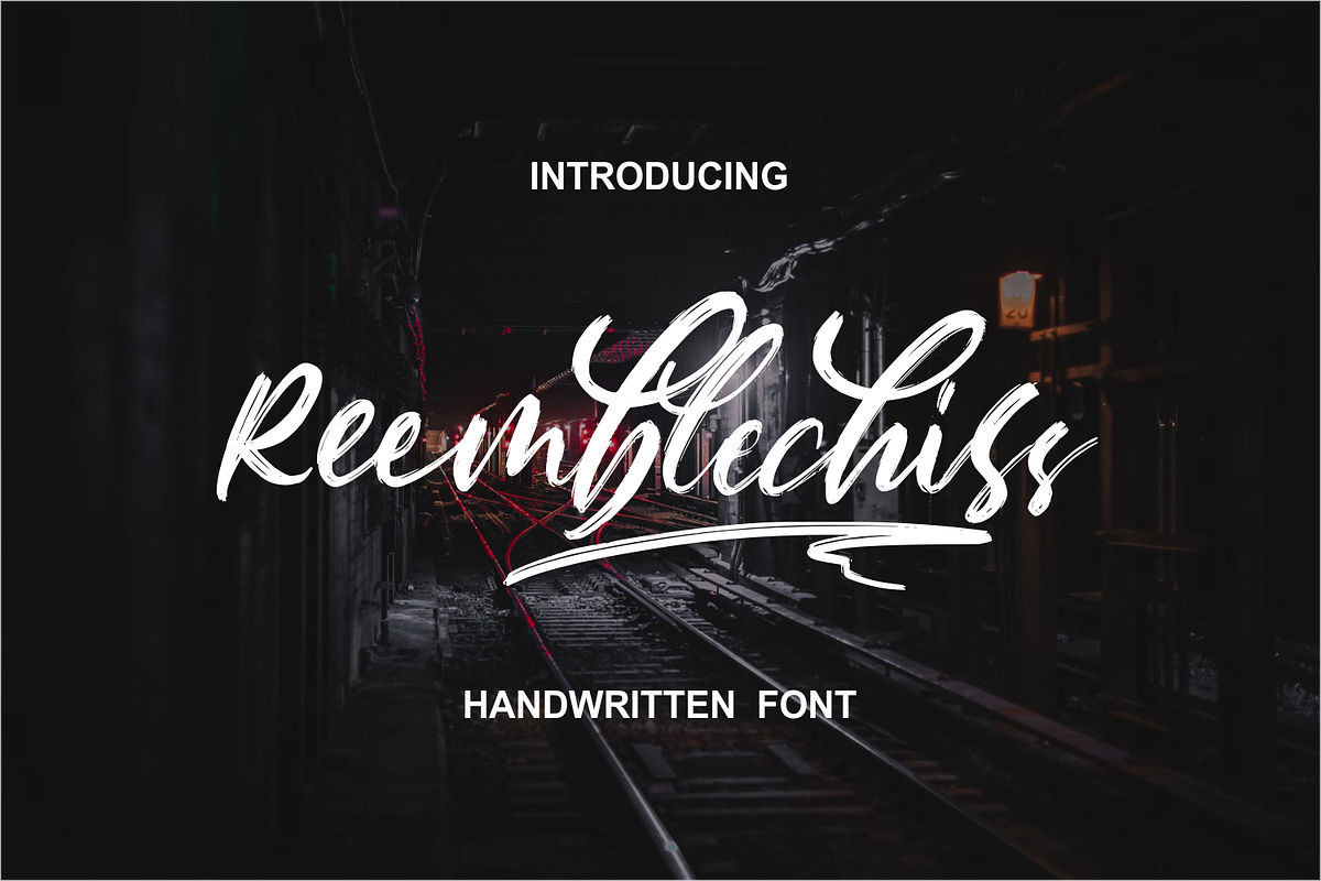 Reemblechiss, a Script Font by zamjumps (Photo 1 of 10)