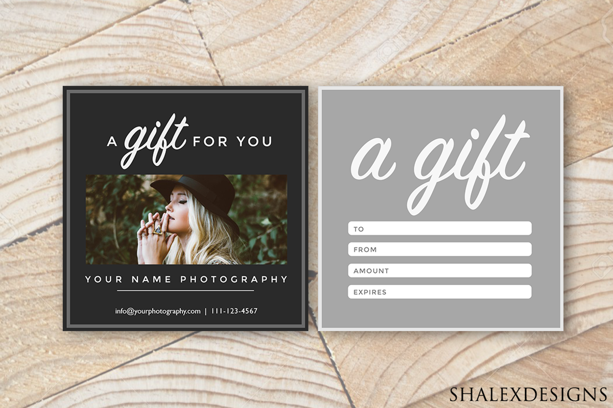 Gift Certificate Dark Template, a Card Template by ShalexDesigns