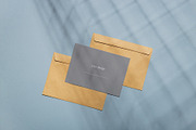 Card mockup with shadows, a Print Template by mockups & photos (Thumbnail 1 of 2)