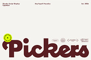 Pickers - Retro Bold Typeface, a Script Font by Any-Type® Foundry (Thumbnail 1 of 9)