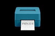 Printer Mockup, a Product Mockup by Design Squad (Thumbnail 1 of 4)