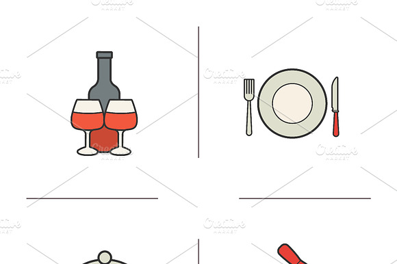 Restaurant Icons. Vector