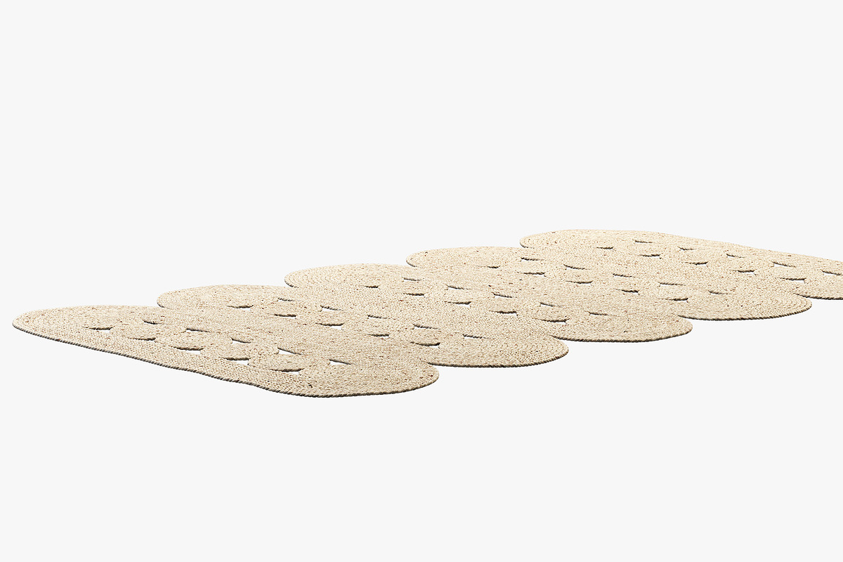 Safavieh Hajri Jute Rug (2 options), a Furniture 3D Model by 3dmitruk (Photo 18 of 23)