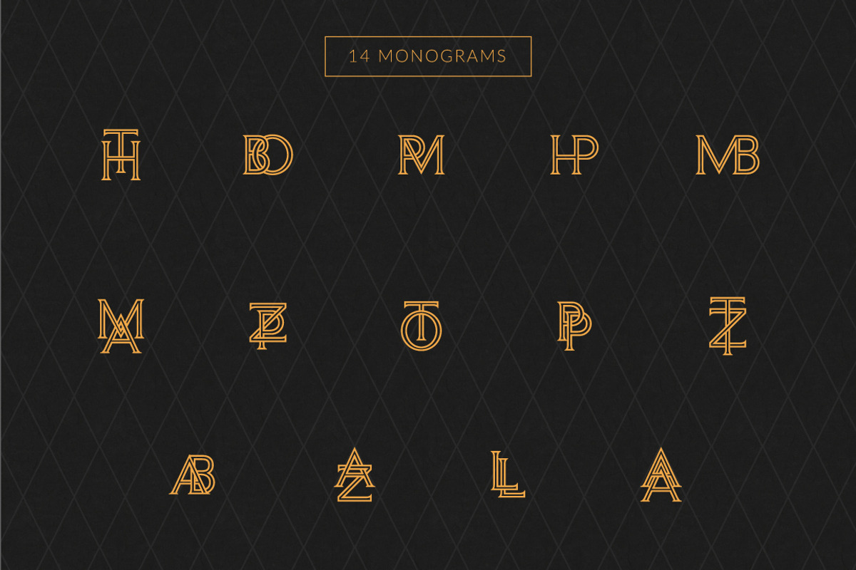 Monogram logo set, a Branding & Logo Template by Anchors_and_Curves (Photo 4 of 5)