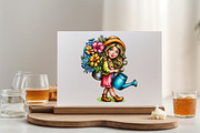 Watercolor Bright Summer Clipart Bun, an Illustration by SVGArt (Thumbnail 4 of 9)
