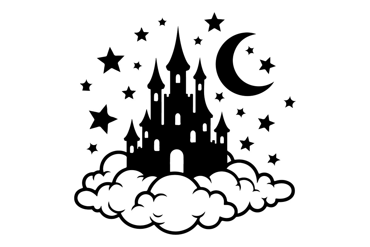 Fantasy Castle Cloud Moon Bundle, an Object Illustration by Gaye Art (Photo 16 of 30)