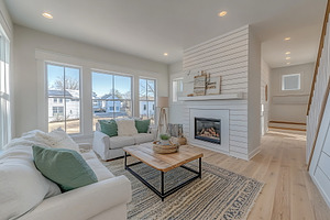 Cozy living room with modern decor, a Photo by Beautiful things