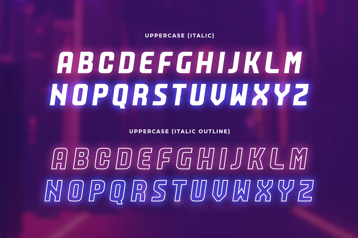 NIGHTIES - Neon Light Party Font preview 2