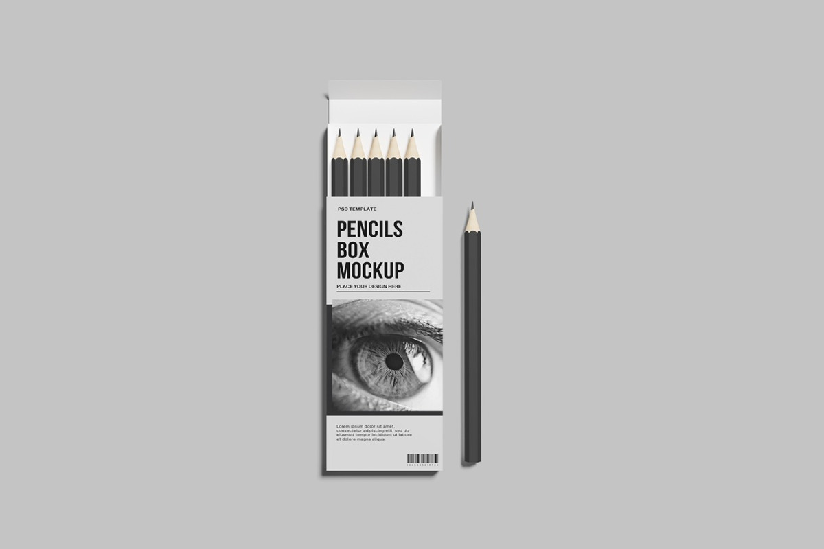 High Quality Pencils Box Mockup, a Packaging Mockup by AndikaGraphic (Photo 2 of 6)