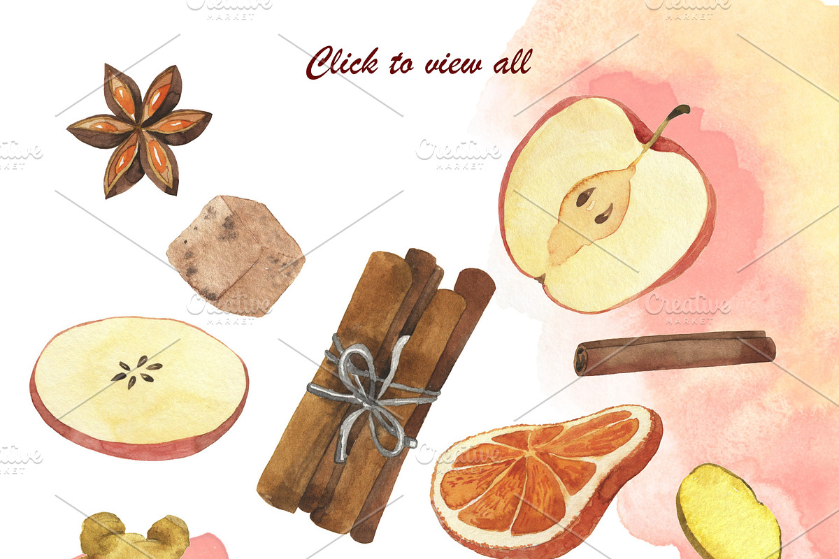 Christmas drink collection, a Food Illustration by Watercolor & sketches (Photo 4 of 8)