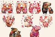 LOVELY VALENTINE CAPYBARA CLIPART, an Animal Illustration by Daring Digies (Thumbnail 5 of 7)
