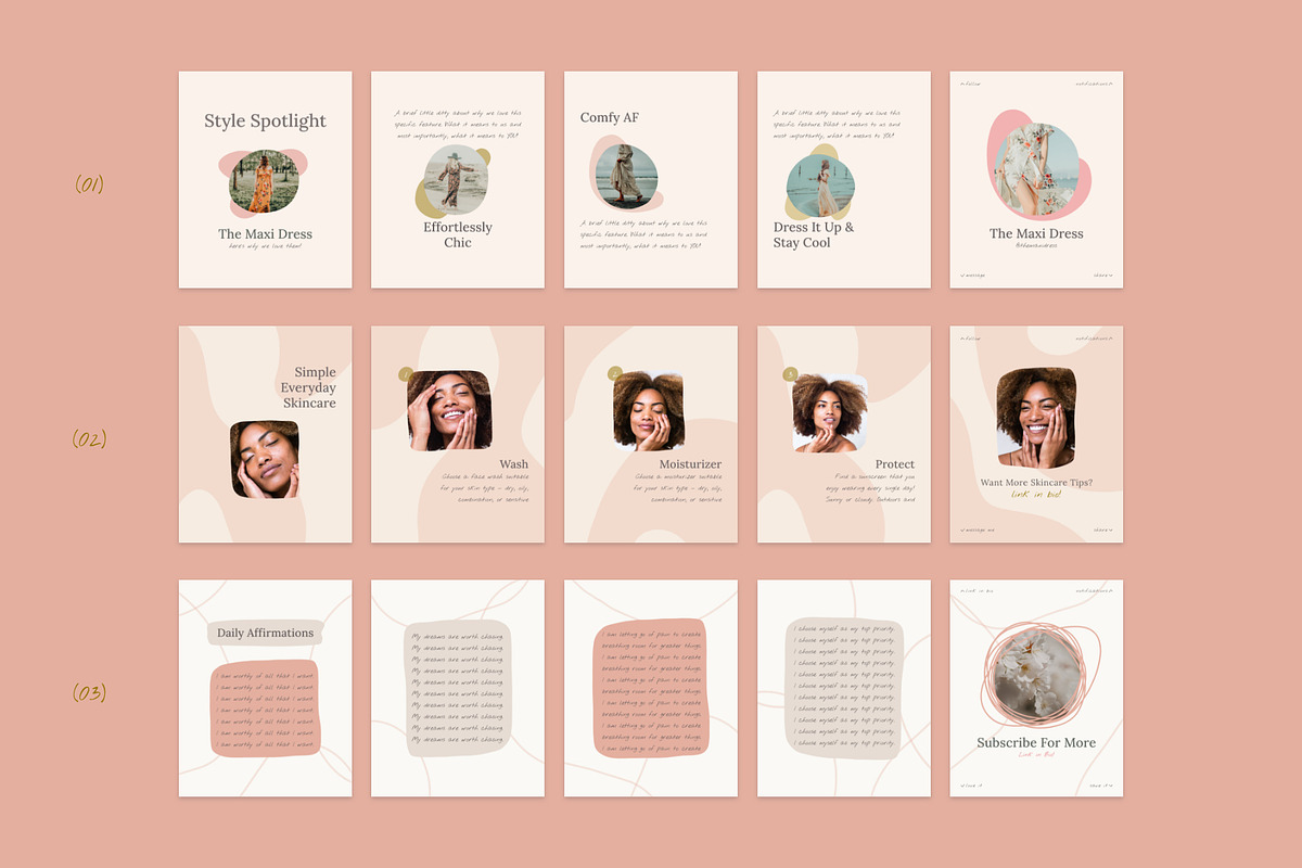 Abstract Carousel Templates CANVA XD, a Social Media Template by Elissa Mae Creative (Photo 7 of 15)