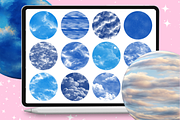 Procreate Cloud Sky texture brushes, a Brush Add-On by Revabrush (Thumbnail 5 of 9)