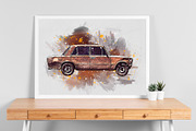 Car Watercolor Art Photo Effect, an Action Add-On by MRI STUDIO (Thumbnail 3 of 15)