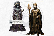 Dark Fantasy Rulers Gothic Clipart 1, a Person Illustration by ThatsDesignArt (Thumbnail 9 of 11)