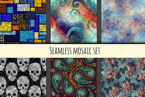 Art Nouveau Seamless Mosaics.