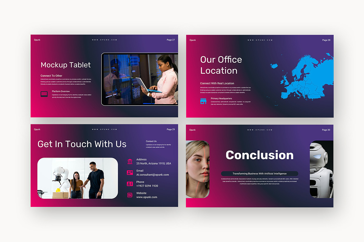 Opunk : AI Consultant Powerpoint, a Presentation Template by Punkl Camp (Photo 16 of 16)