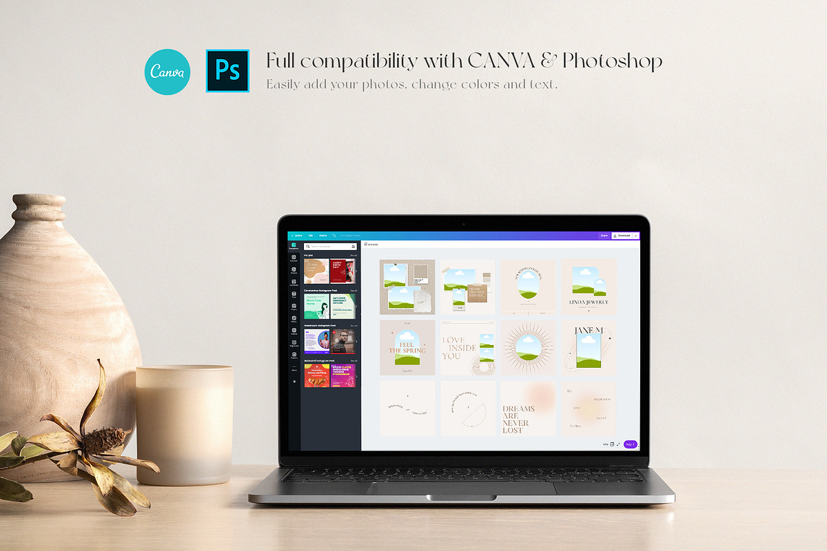 CANVA & PS / 160+ Aesthetic template, a Social Media Template by Simple có (Photo 19 of 19)