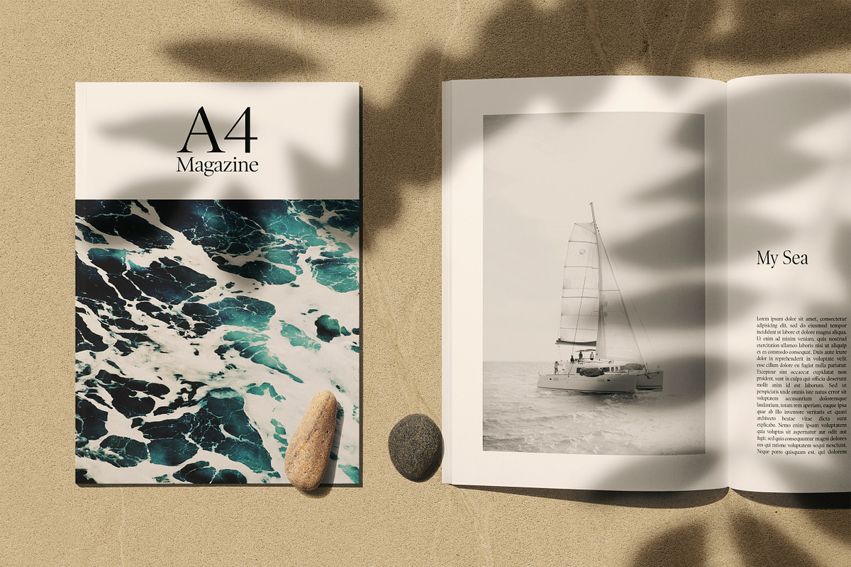 A4 Magazine Mockup Kit, a Print Template by Mint Actions (Photo 4 of 10)