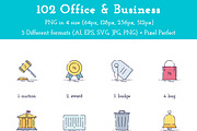 102 Office & Business Colorful Icons, an Outline Icon by ArtStyles (Thumbnail 2 of 2)