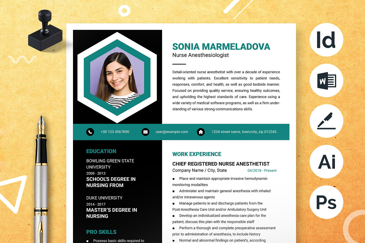 Chic Resume for Modern Careers, a Resume Template by ResumeInventor (Photo 1 of 7)
