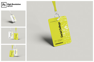 ID Card Mockup For Badge