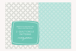 2 VECTOR & PSD quilt circle patterns