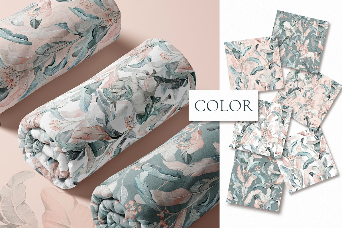 Fantasy Pattern with tropical leaves, a Pattern Graphic by Lisima (Photo 7 of 12)