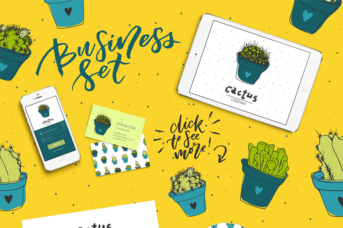 Handdrawn cactus vector set, a Pattern Graphic by ekzi.letters (Photo 3 of 4)