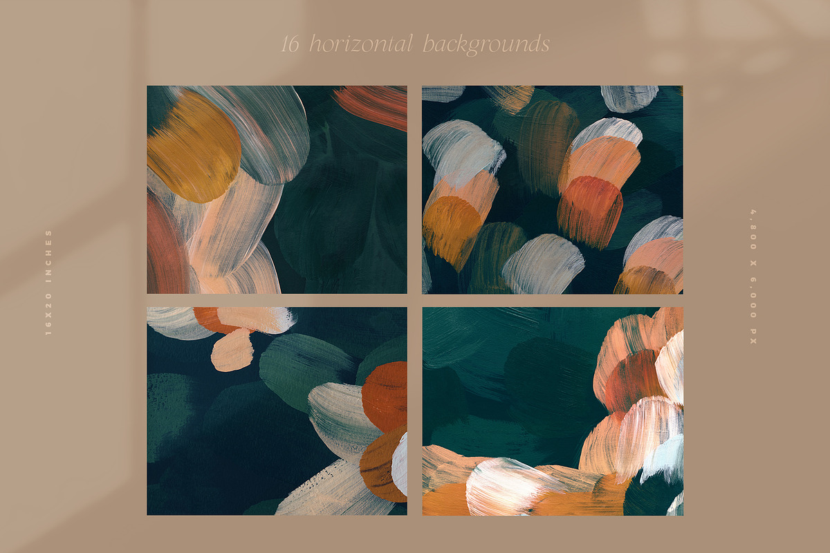 January Abstract Painted Backgrounds, a Texture Graphic by Basia Stryjecka (Photo 10 of 15)