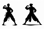 Martial Arts Black Silhouette Set, a Sport Illustration by Gfx Expert Team (Thumbnail 3 of 3)