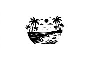 Coastal Paradise Silhouette Set, an Object Graphic by Creativeshirt (Thumbnail 3 of 3)