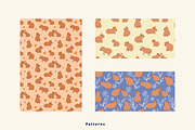 Capybaras, a Pattern Graphic by AnnaEshka (Thumbnail 2 of 2)