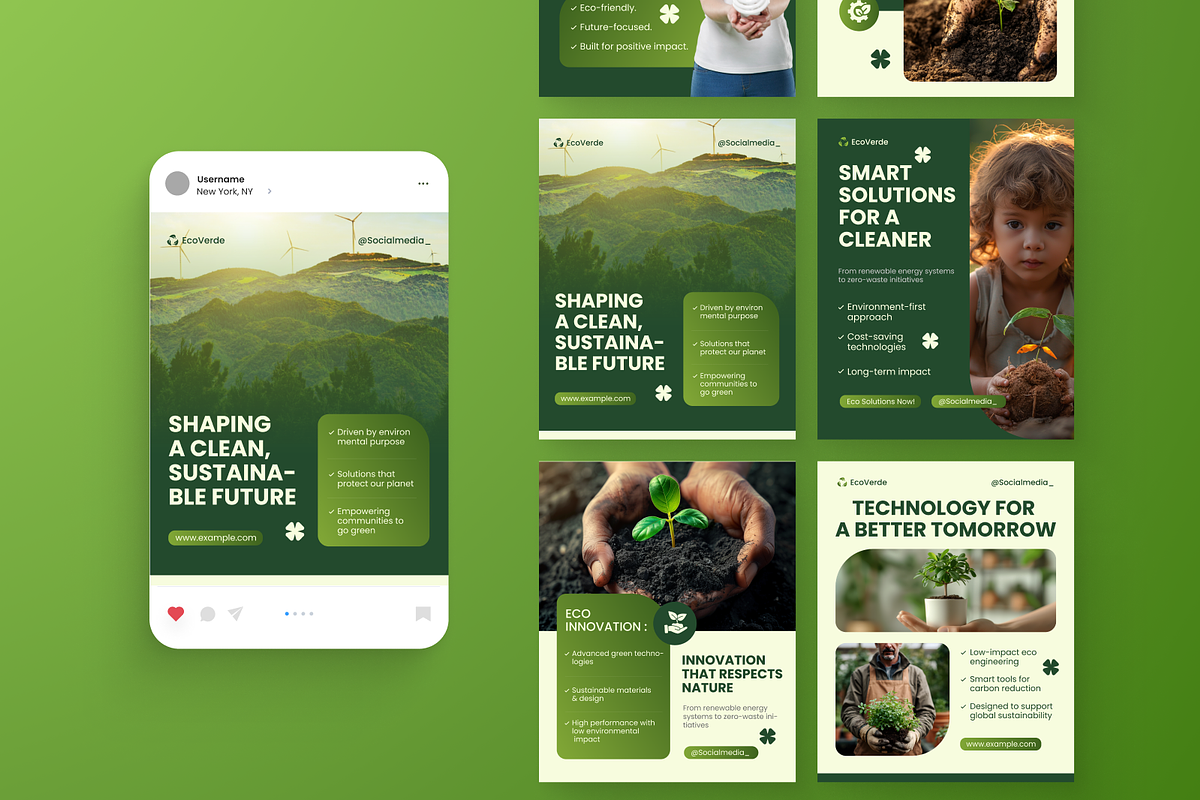 Eco Sustainability Social Media Post, a Social Media Template by Annora Studio (Photo 6 of 6)