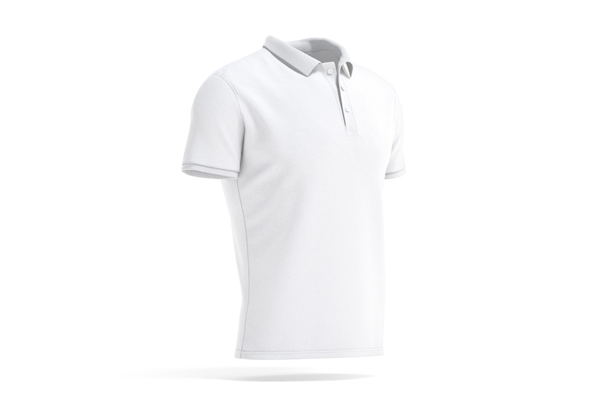 White Men's Polo Shirt 3D Model, an Object 3D Model by rebrandy (Photo 4 of 9)