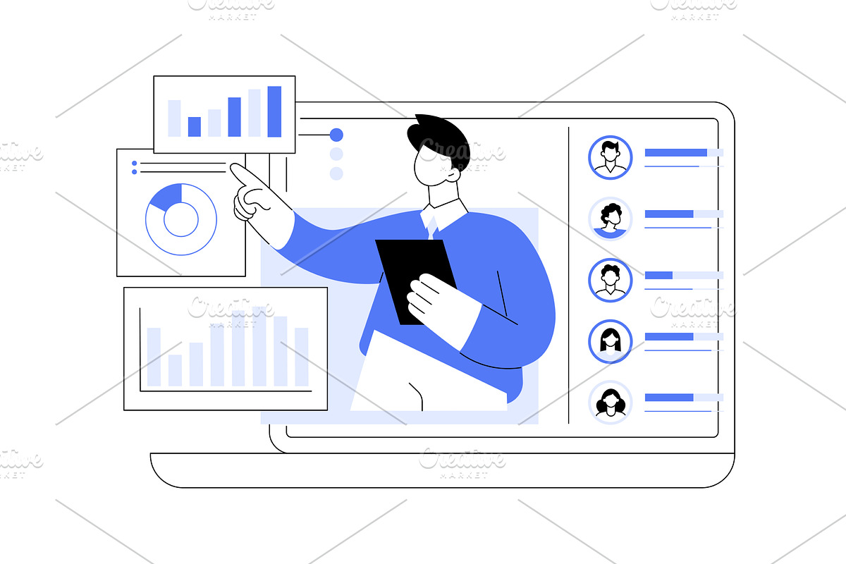 Dynamic presentation isolated, an Illustration by Visual Generation