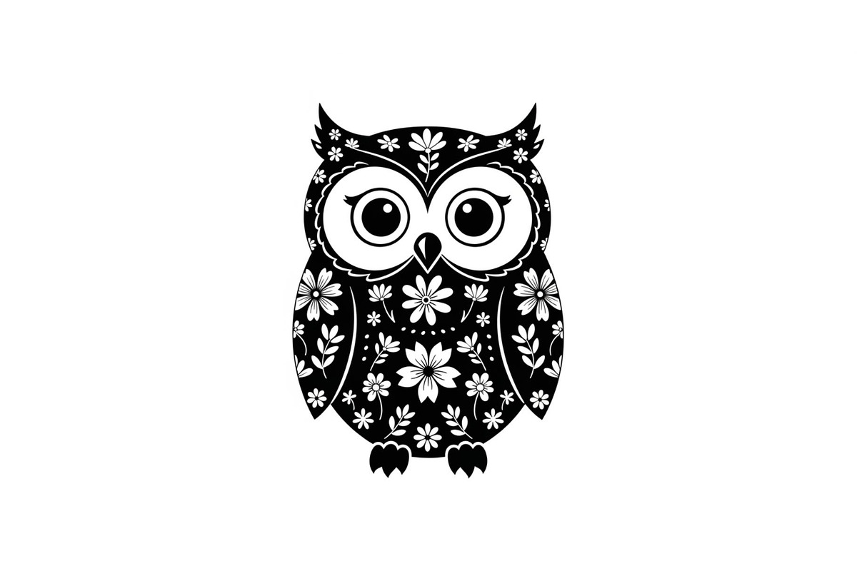 Cute Owl Silhouette Bundle, an Illustration by yasushie (Photo 13 of 31)